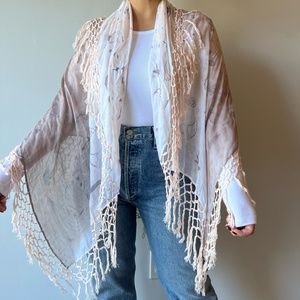 Chan Luu Crystal Combo Tassel Scarf New #Chan-05